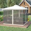 Outsunny 10' x 13' Gazebo Replacement Mosquito Netting Screen Walls