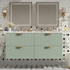 Hugo 48 Inch Modern Wall-Mounted Bathroom Vanity with Drawers, Green | Meuble de salle de bain mural moderne Hugo 48 pouces avec tiroirs, vert