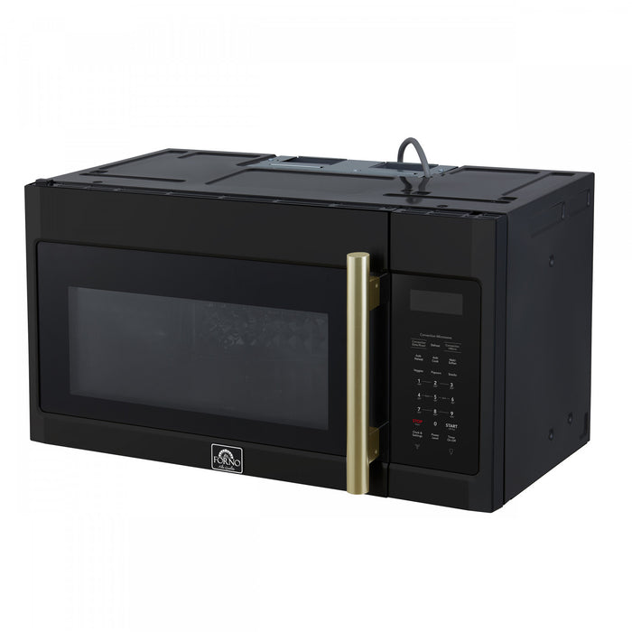 Forno Fornace 30-Inch Over the Range Convection Microwave, Black, 1.5 cu.ft -FOTR3038-30BLK