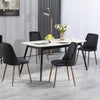 HOMCOM Dining Chairs Set of 4, Velvet Accent Chair, Black