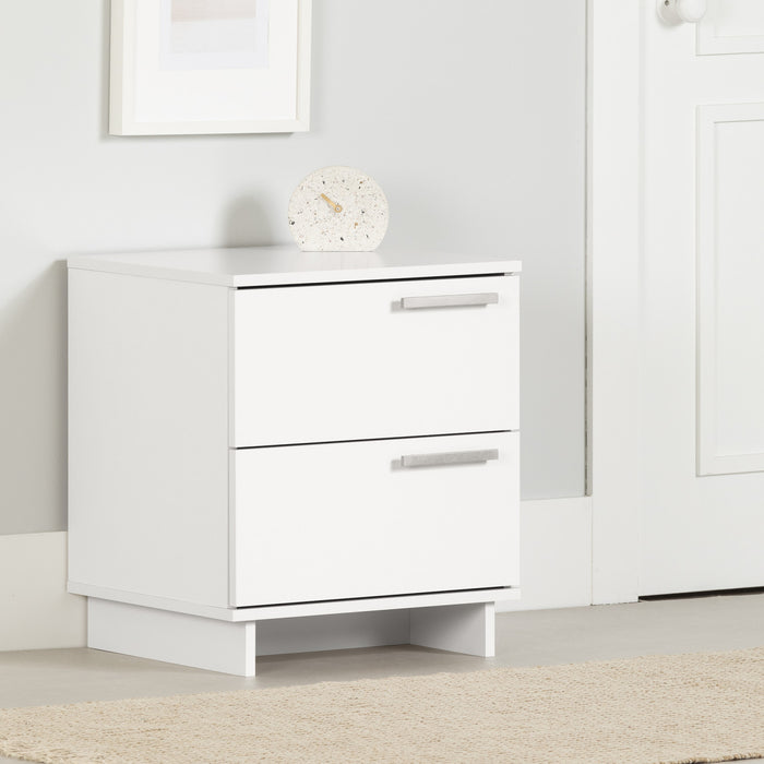 Cavalleri Nightstand with 2 Drawers - Pure White