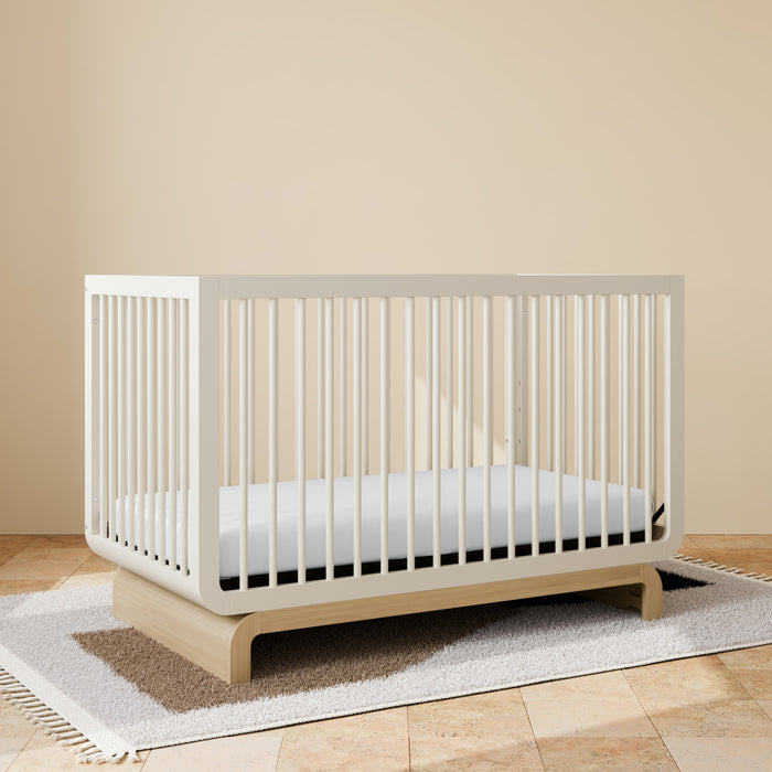 Storkcraft Santorini 5-In-1 Convertible Crib - Frosted Oat/Driftwood