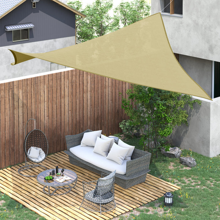 Outsunny Rectangle 20'x 16' Sun Shade Sail Top Cover Fabric Outdoor Shelter Backyard Window Garden Sand Carrying Bag Sand
