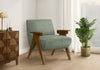 Monarch Specialties - Accent Chair, 31"H, Upholstered, Living Room, Bedroom, Green Fabric, Brown Walnut Wood | Monarch Specialties - Chaise D'Appoint, 31"H, Rembourre, Salon, Chambre A Coucher, Vert, Bois Noyer Brun