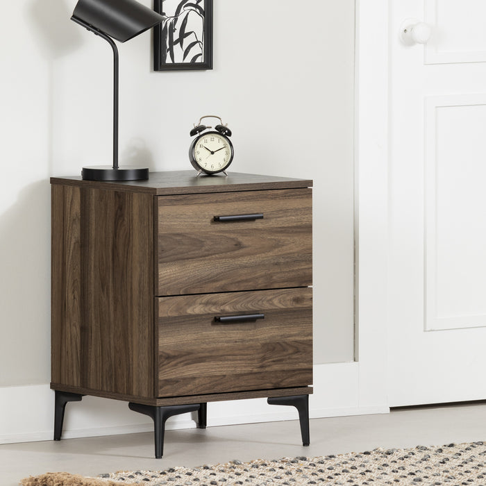 Musano 2-Drawer Nightstand - Natural Walnut