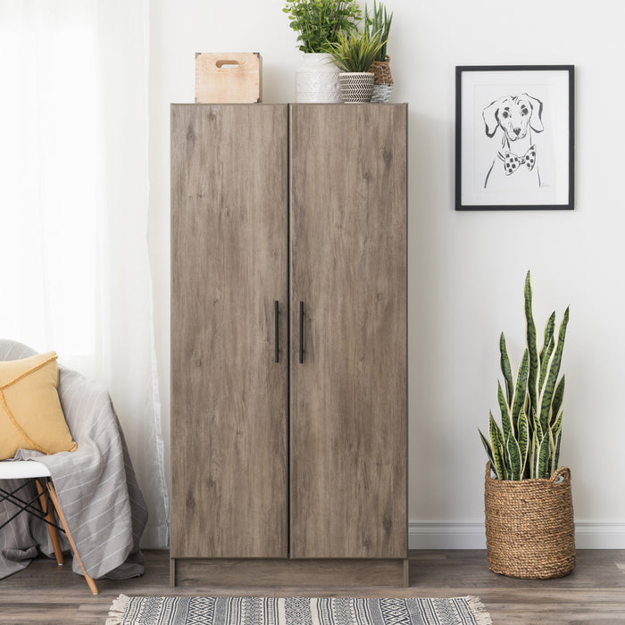 Elite 32\" Wardrobe Cabinet - Drifted Grey
