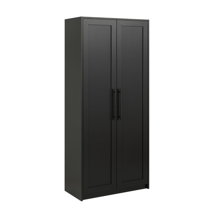 Elite Premium Home Storage Cabinet with 5 Shelves - Black