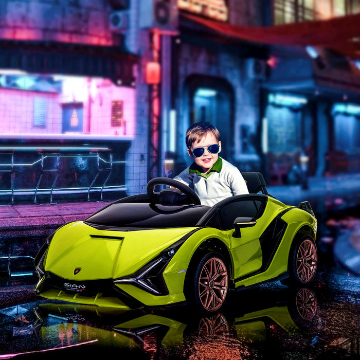 Aosom Compatible 12v Battery Powered Ride-On Kids Electric Ride On Car Toy With Parental Remote Control Music Lights Mp3 Green