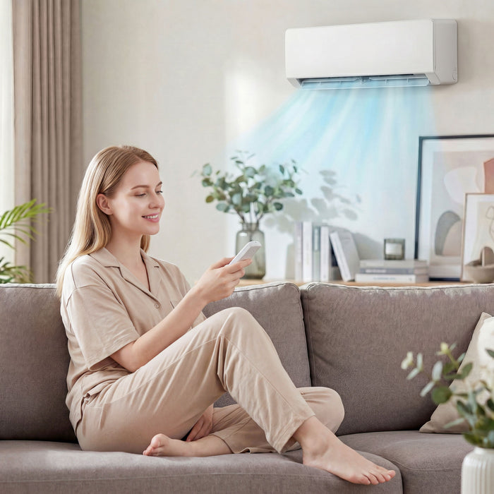 HOMCOM 12000 BTU Mini Split Air Conditioner, 22 SEER2 Wifi Enabled AC Unit