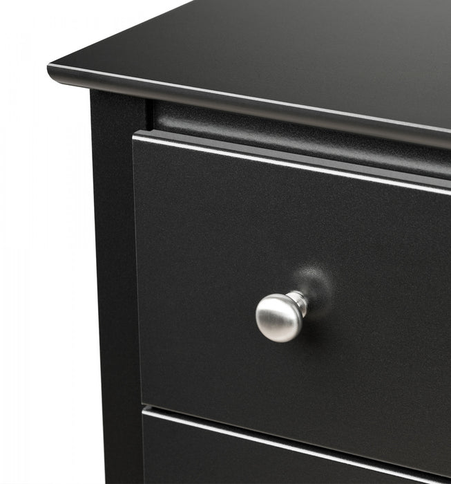 Jade Tall 6-Drawer Chest - Black