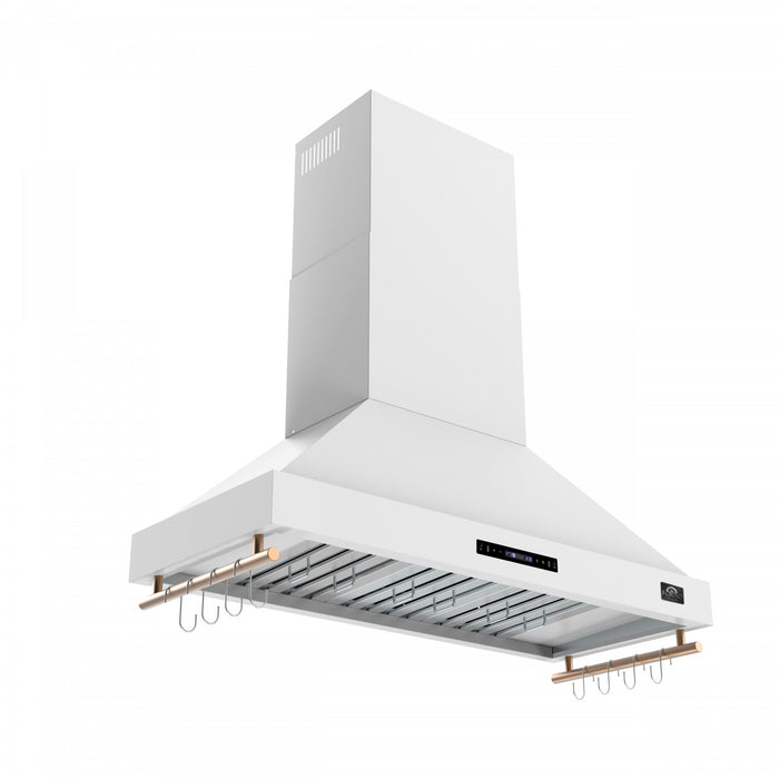 Forno Venezia 48 Inch Wall-Mounted Range Hood, White-FRHWM5503-48WHT