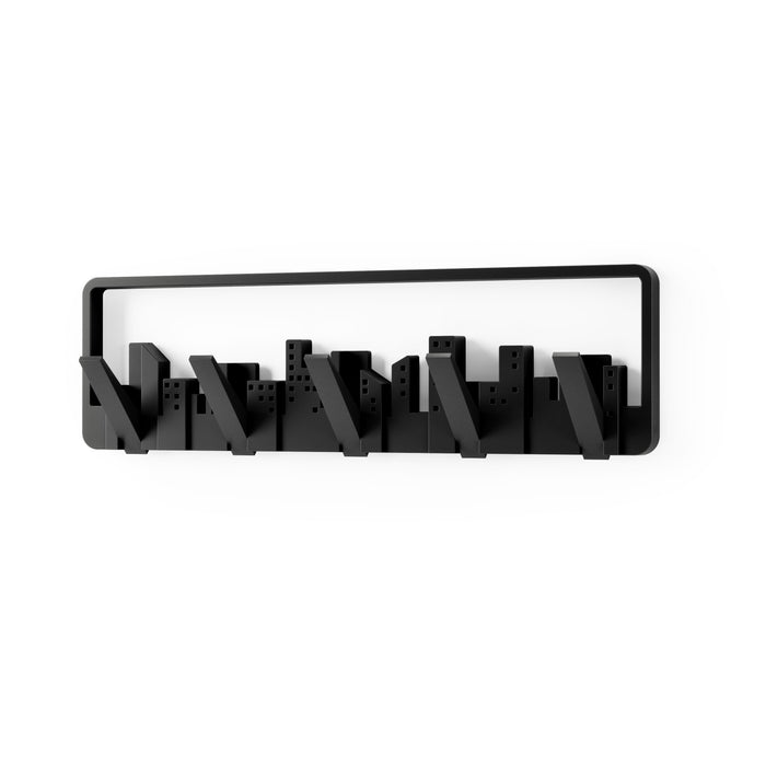 Umbra Modern Skyline Multi-Hook Coat Rack - Black