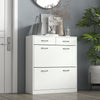 HOMCOM Entryway Shoe Cabinet with 2 Flip Drawers for 12 Pairs of Shoes