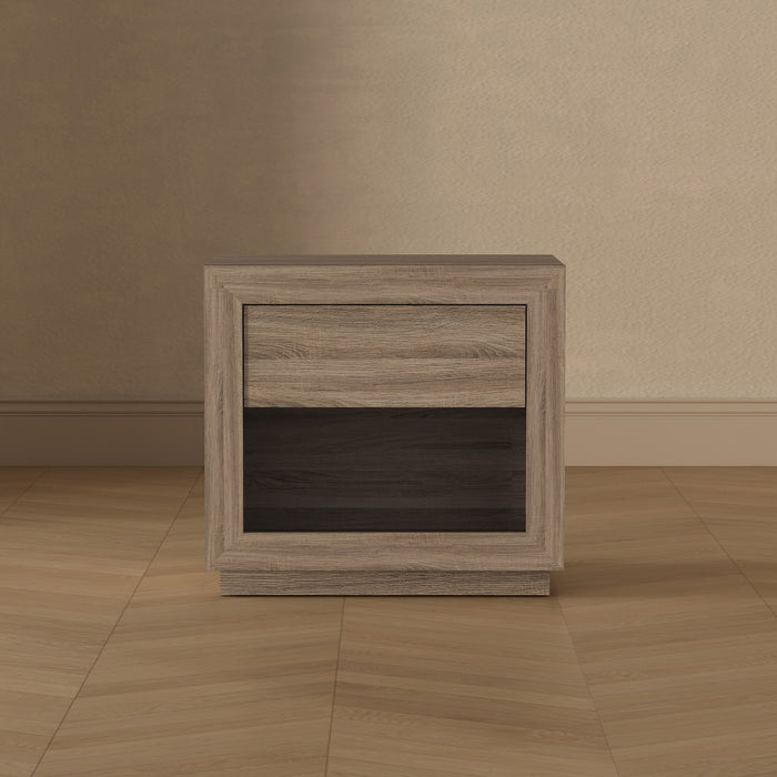 Soren Contemporary 26\" Nightstand in Natural Oak (1-Drawer)