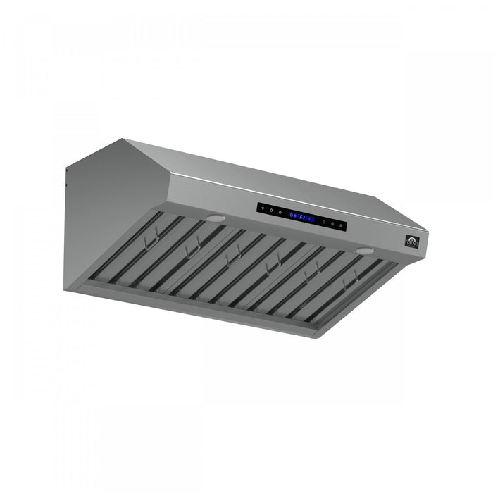 Forno Palazzo 36-Inch Wall Mounted Range Hood, Stainless Steel, Heavy Duty Baffle Filters-FRHWM5030-36