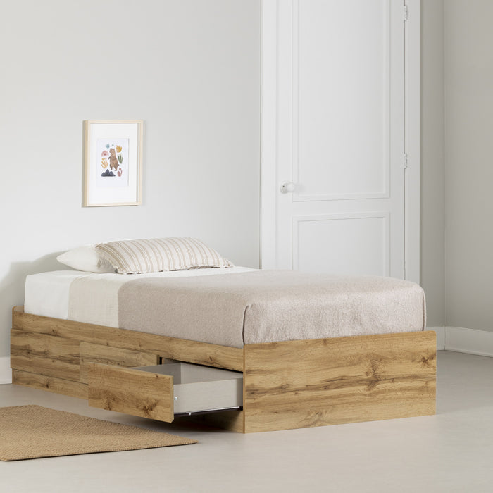 Tassio 3-Drawer Twin Mates Bed - Nordik Oak