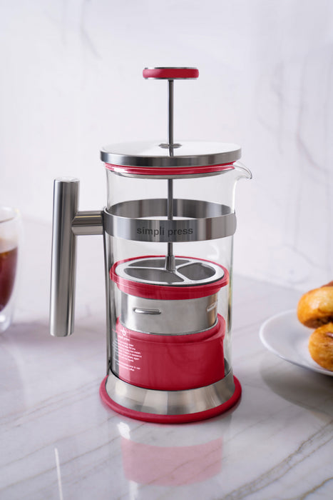 Simpli Press Eco-Concious Premium Coffee Press - SIM-340-RED