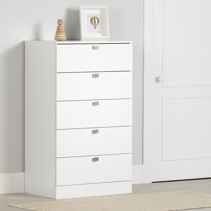 Spark 5-drawer Chest - Pure White 
