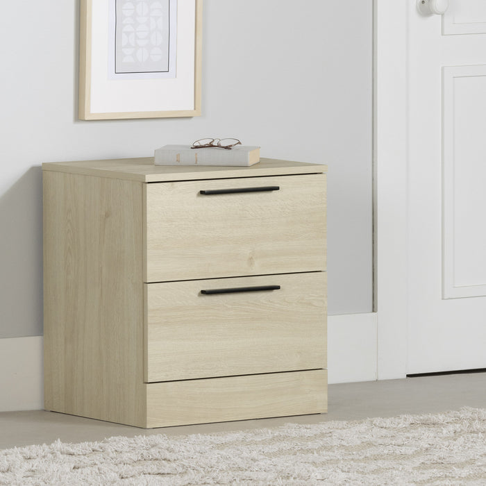 Step One Essential 2-drawer Nightstand - Bleached Oak 