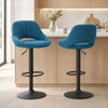 HOMCOM Bar Stools Set of 2 Swivel Adjustable Counter Height Barstools