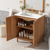 Haven Traditional 29.9 Inch Bathroom Vanity with Adjustable Storage, Brown | Coiffe de salle de bain traditionnelle Haven de 29,9 pouces avec rangement ajustable, brun