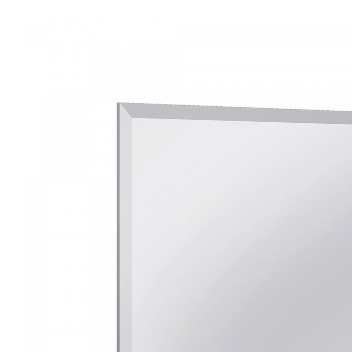 Dovetail 22 Inch Frameless Rectangular Mirror In Chrome