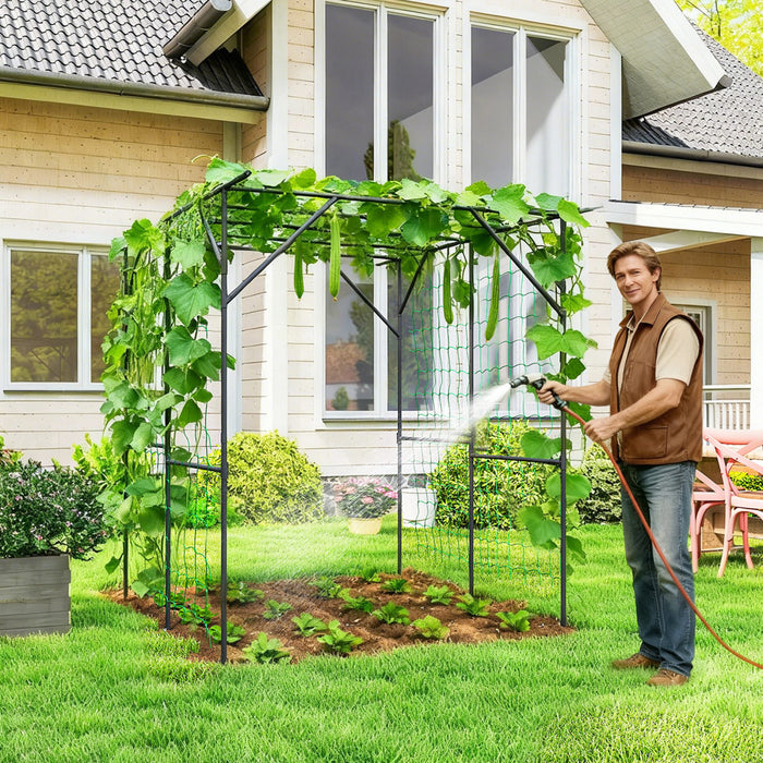 Outsunny 6.4FT Tall Garden Arch Trellis, Plant Support Trellis Archway