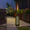 Outsunny Wicker Solar Floor Lamp, Solar Powered Outdoor Lamp with Auto On/Off LED Lights, IP44 Waterproof, Decorative Outdoor Solar Lantern for Patio, Porch, Pathway, Black