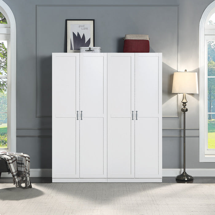 Hopkins Modern 30\" Storage Cabinet in White (7-Shelf) - Set of 2 Armoire