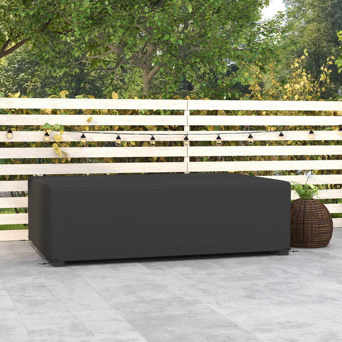 Outsunny 97\" X 65\" X 26\" Outdoor Patio Furniture Cover, Waterproof, Black