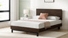 Tricia Wood Platform Bed with Headboard in Dark Brown - Queen Size | Tricia lit plateforme en bois avec tête de lit brun foncé - Grand