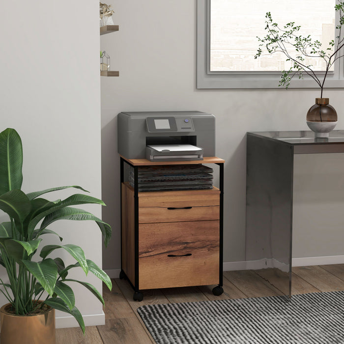 Vinsetto Mobile File Cabinet With Drawers, Hanging Bars For Letter A4