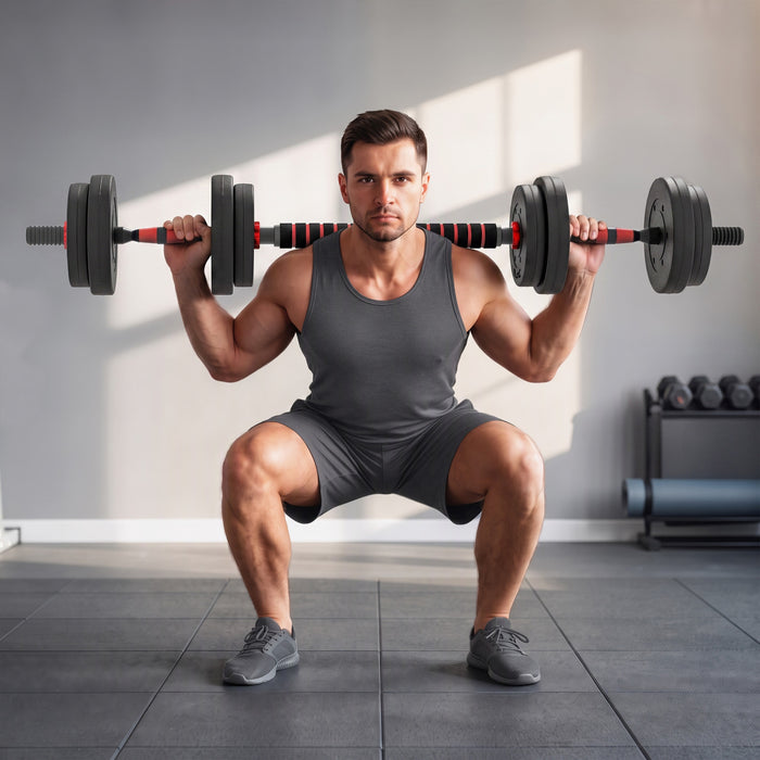 Soozier 33lbs Adjustable Dumbbells Weight Set for Body Fitness