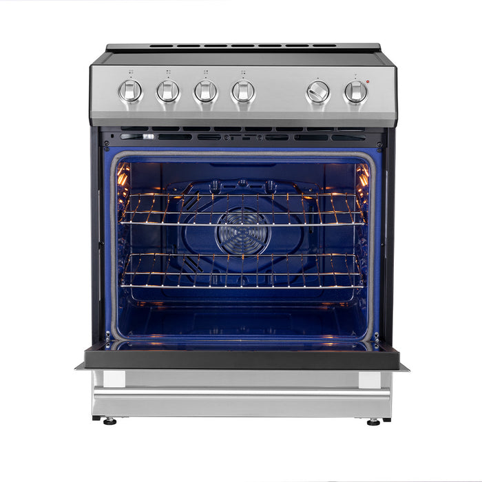 Forno Leonardo Espresso 30\" Slide-In Induction Range, Stainless Steel -FFSIN0982-30