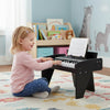 Costway 25 Keys Digital Piano with Music Stand,Teaching Mode,Lighted Keys, Adjustable Speed Black