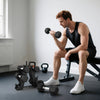 Soozier 60 LBS Dumbbell Set with Rack, Rubber Coated Hex Hand Weights