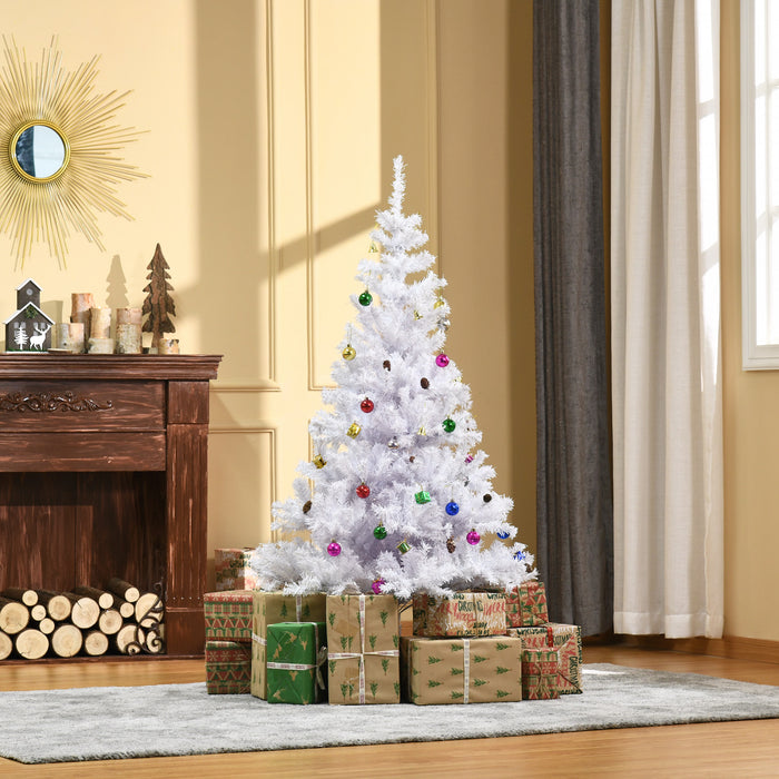 Homcom 5ft Artificial Christmas Tree With Ornament And 680 Branch Tips