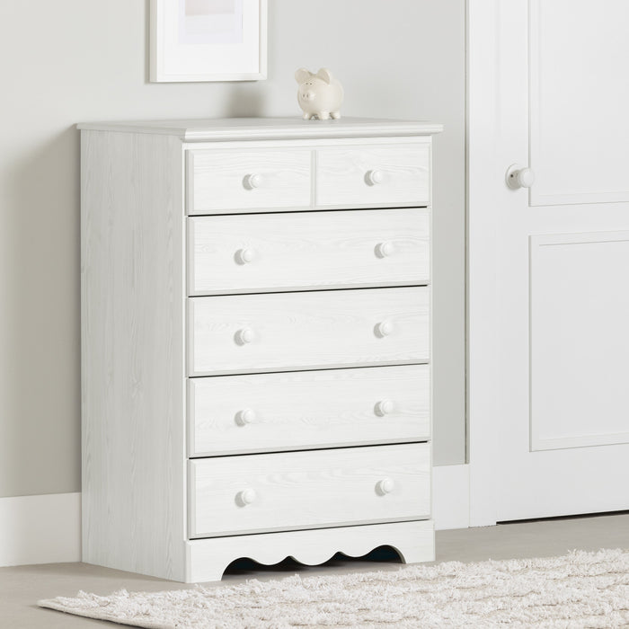 Summer Breeze 5-Drawer Chest - White Pine