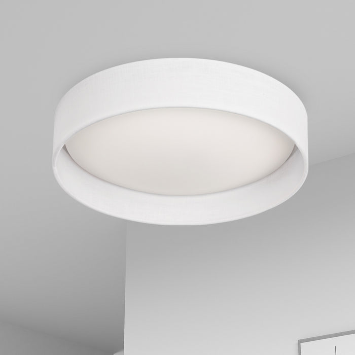 Dainolite Cfled Flush Mount 11\" Ivory Shade Lamp