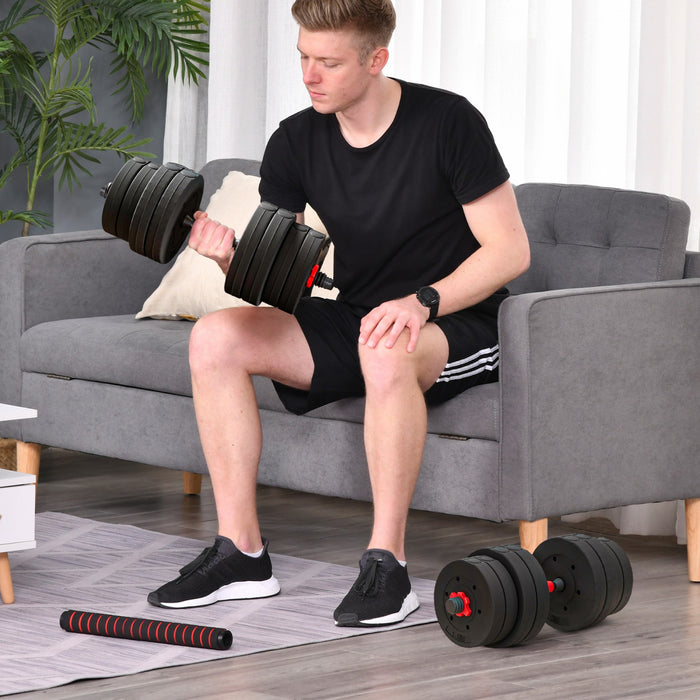 Soozier 66lbs Adjustable Dumbbells Weight Set for Body Fitness
