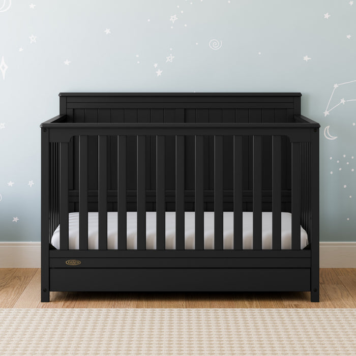Graco Hadley 5-in-1 Convertible Crib with Drawer - Black