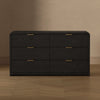 Grace Modern 60" Dresser in Black (6-Drawer) | Commode moderne Grace 60" en noir (6 tiroirs)
