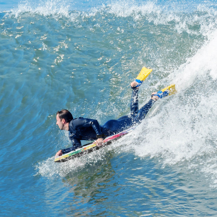 Costway 37\" Lightweight Body Board With Eps Core Xpe Deck Hdpe Bottom Crescent Tail Colorful