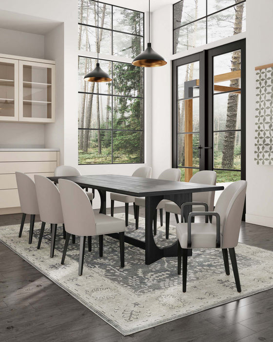 Hillman Modern 8-Piece Dining Chair Set in Light Gray