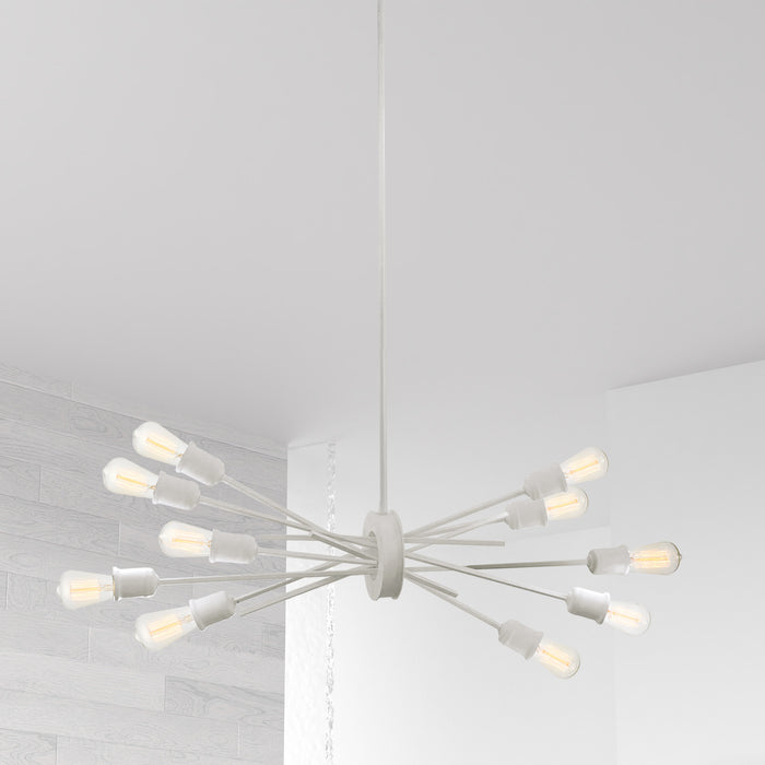 Dainolite Nebraska 10 Light Horizontal Pendant Matte White Finish Lamp