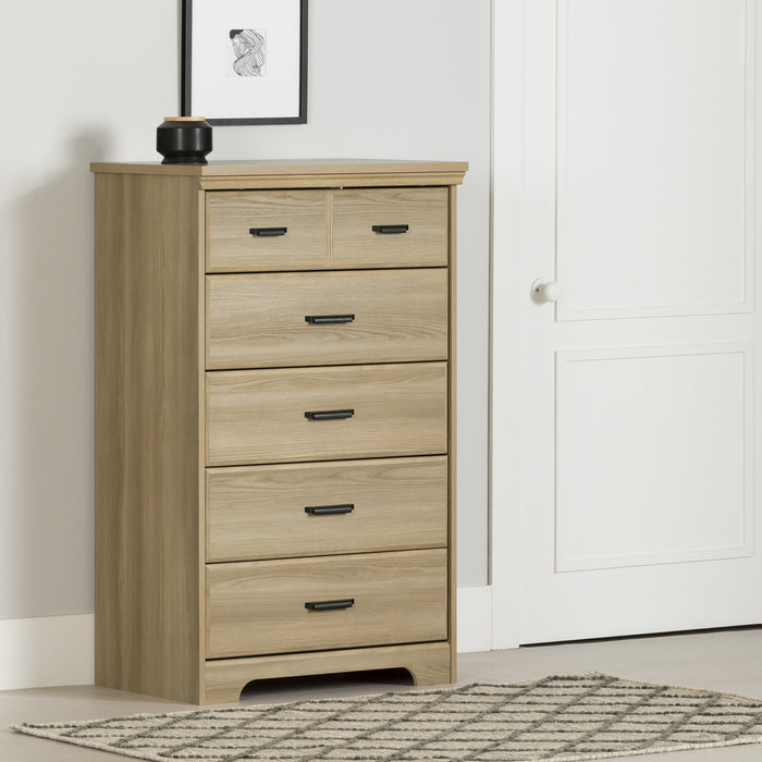 Versa 5-Drawer Chest - Natural Ash