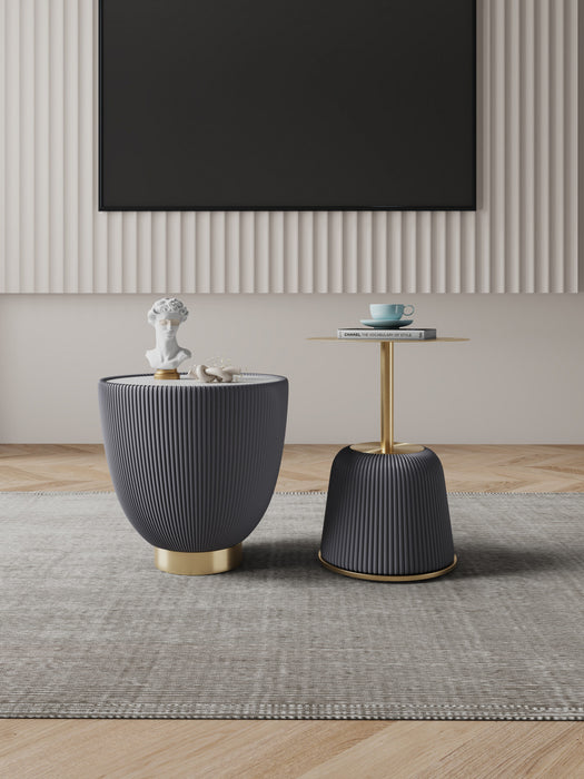 Anderson Modern 2-Piece End Table in Gray