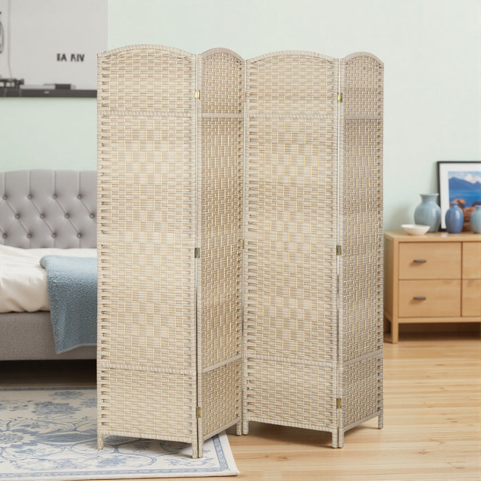 HOMCOM 6 Ft Folding Room Divider, Privacy Screen for Home Office Bedroom