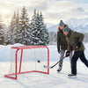 Soozier 3' x 2' Hockey Goal, Easy Set Up Hockey Net with Steel Frame, PE Mesh, Street Hockey Net, Lightweight & Portable, Indoor & Outdoor Training Equipment