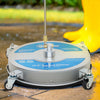Outsunny 16" Pressure Washer Surface Cleaner 3600 PSI with Stainless Steel Construction, 4 Wheels, 1/4" Quick Connector, 2 Extension Wands, Power Washer Surface Cleaner, Silver